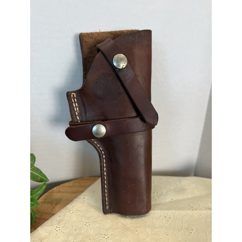 Vintage Lawrence Portland Leather Holster Model 571 Brown Western Gun Holster